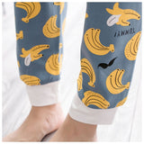 ルームウェア 可愛い 長袖 通販 レディース セット 上下セット かわいい パジャマ 春夏 秋冬 ゆったり おしゃれ M L XL 2XL アニマル 牛 フィッシュ 魚 フルーツ バナナ ルームウエア 部屋着 ナイトウェア