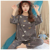 ルームウェア 可愛い 長袖 通販 レディース セット 上下セット かわいい パジャマ 春夏 秋冬 女性用 ゆったり おしゃれ M L XL 2XL アニマル ネコ 猫 ルームウエア 部屋着 ナイトウェア