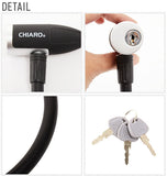 ワイヤーロック ノーブランド 通販 ワイヤー 錠 自転車 鍵 盗難防止 防犯用品 シリンダー式 70cm 直径12mm 傷つきにくい カギ かぎ ロック ロードバイク おしゃれ スペアキー付