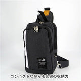 ボディバッグ メンズ レディース 大容量 おしゃれ 通販 ワンショルダー ボックス型 ショルダーバック w*lt walt ウォルト FETHER NYLON 180084e ショルダーバッグ