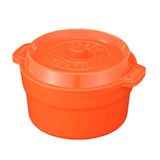 ランチボックス ココット風 通販 弁当箱 2段 2段式 ボウル 鍋型 メンズ 約 750ml 約450ml 約300ml 電子レンジOK ブルー 青 レッド 赤 おしゃれ ボーイズ 高校生 レンジ可 ホーロー風デザイン どんぶり