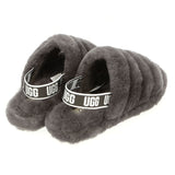 ugg サンダル レディース 通販 FLUFF YEAH SLIDE 1098494K フラッフ イヤー スライド ブランド アグ ファー つっかけ コンフォートサンダル ムートン ふかふか クリスマス プレゼント 小さめ 冬 靴 おしゃれ チャコール 黒 ブラック カジュアル 約 22cm 約 23cm 約 24cm