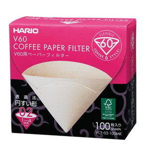 コーヒーフィルター ハリオ 通販 コーヒーフィルター コーヒー 珈琲 ドリップ ペーパー フィルター コーヒーペーパー ドリッパー 無漂白 円すい形 パルプ100% コーヒー豆 キッチン V60 専用 1～4杯用 100枚 箱入り
