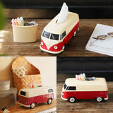 ティッシュケース 車 かわいい 通販 ＶＷバス ツートンカラー レッド ダークグリーン ブルー フォルクスワーゲン 本当に走る フェイス おしゃれ ギフト プレゼント 誕生日 引越し祝い クリスマス 小物入れ