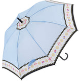 傘 レディース 長傘 耐風 おしゃれ 通販 ジャンプ オシャレ エレガント 花柄 カジュアル ネイビー グラスファイバー 丈夫 ワンタッチ かわいい 大人 可愛い 女の子 小学生 ガールズ スギハラ かさ カサ 58cm