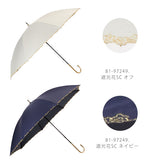 日傘 レディース W.P.C ワールドパーティ 通販 UVカット 紫外線対策 はっ水防水加工 撥水 遮光 遮熱 遮光率99% 晴雨兼用 パラソル 長傘 かさ 長かさ 軽量 軽い おしゃれ かわいい 黒 ブラック ネイビー 紺 白 オフ ホワイト リボンボーダー 星柄スカラップ スター 50cm wpc