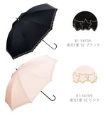 日傘 レディース W.P.C ワールドパーティ 通販 UVカット 紫外線対策 はっ水防水加工 撥水 遮光 遮熱 遮光率99% 晴雨兼用 パラソル 長傘 かさ 長かさ 軽量 軽い おしゃれ かわいい 黒 ブラック ネイビー 紺 白 オフ ホワイト リボンボーダー 星柄スカラップ スター 50cm wpc