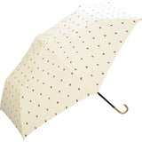 wpc 折りたたみ傘 通販 晴雨兼用傘 折りたたみ 傘 レディース 親骨 50cm 6本骨 手開き UVカット おしゃれ かわいい デザイン テキスタイル シンプル 通勤 通学 ストライプマーガレット タイニーハート ワールドパーティ