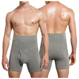 腹巻 ボクサー パンツ  通販 ボクサーパンツ メンズ 前開き ロング ハイウエスト ボクサーブリーフ ボクサーショーツ 下着 腹巻き はらまき   無地 シンプル インナー メンズ下着 アンダーウェア メンズインナー