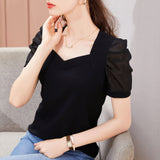 カットソー 半袖 レディース 通販 パフスリーブ tシャツ バルーン バルーン袖 きれいめ 上品 エレガント シフォン レディーストップス お洒落 おしゃれ かわいい 可愛い 大人 カジュアル トップス 春 夏 オフィスカジュアル お出かけ