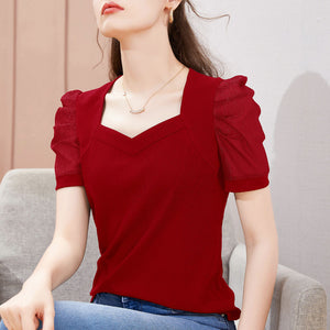 カットソー 半袖 レディース 通販 パフスリーブ tシャツ バルーン バルーン袖 きれいめ 上品 エレガント シフォン レディーストップス お洒落 おしゃれ かわいい 可愛い 大人 カジュアル トップス 春 夏 オフィスカジュアル お出かけ