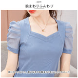 カットソー 半袖 レディース 通販 パフスリーブ tシャツ バルーン バルーン袖 きれいめ 上品 エレガント シフォン レディーストップス お洒落 おしゃれ かわいい 可愛い 大人 カジュアル トップス 春 夏 オフィスカジュアル お出かけ