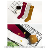 ニーハイソックス キッズ 通販 2足セット リブ リブソックス ニー リブニーハイソックス 靴下 刺繍 小学生 子供 女の子 無地 かわいい ハート こども 子ども