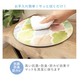 チェアパッド 丸 通販 おしゃれ チェアマット 椅子用 座布団 PVC製 35cm 拭ける いす用 クッション まる型 円型 イス インテリア 拭くだけ パッド お掃除簡単 座面クッション ジャングル 新生活 防ダニ 防臭 防炎 ファブリック