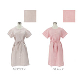 ルームウェア ワンピース 通販 半袖 シャツワンピース レディース おしゃれ かわいい パジャマ 春 夏 部屋着 チュニック 襟なし 前開き カジュアル 婦人服 大人 可愛い 母の日 ギフト